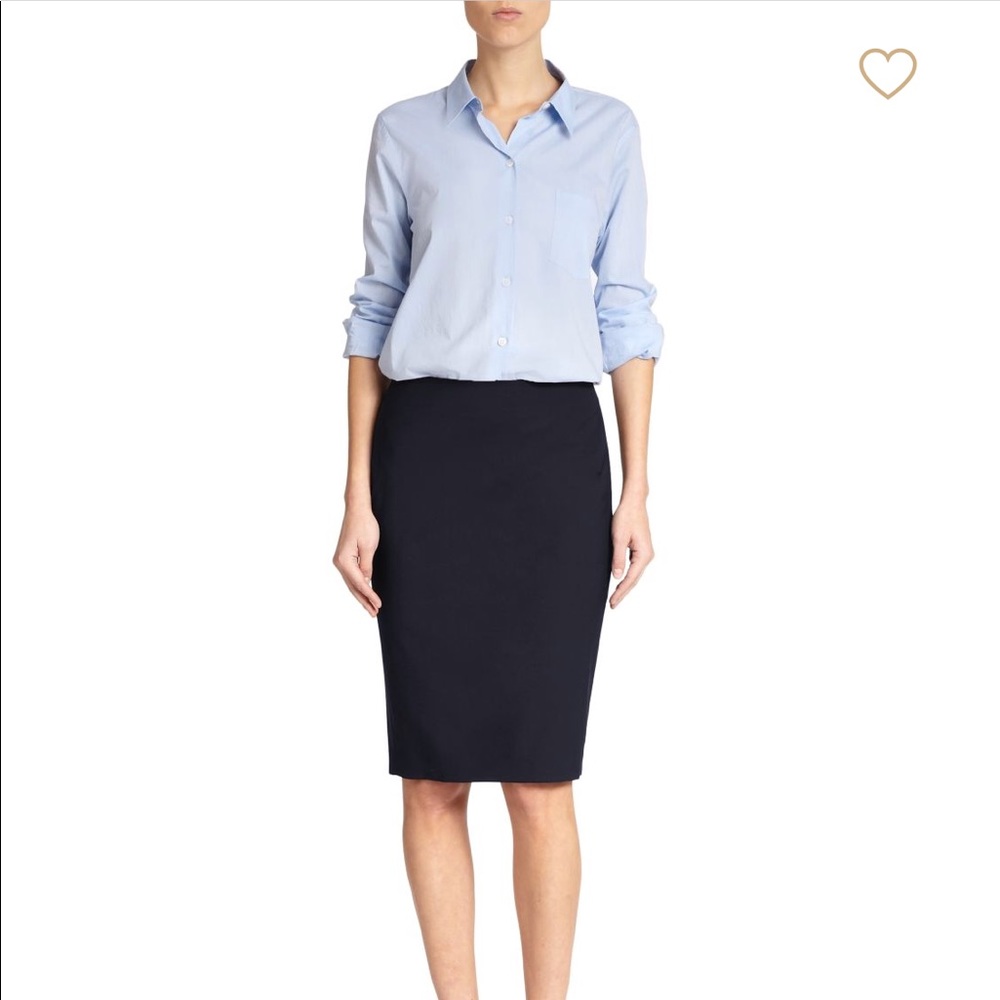 Theory Pencil Skirt Deep Navy